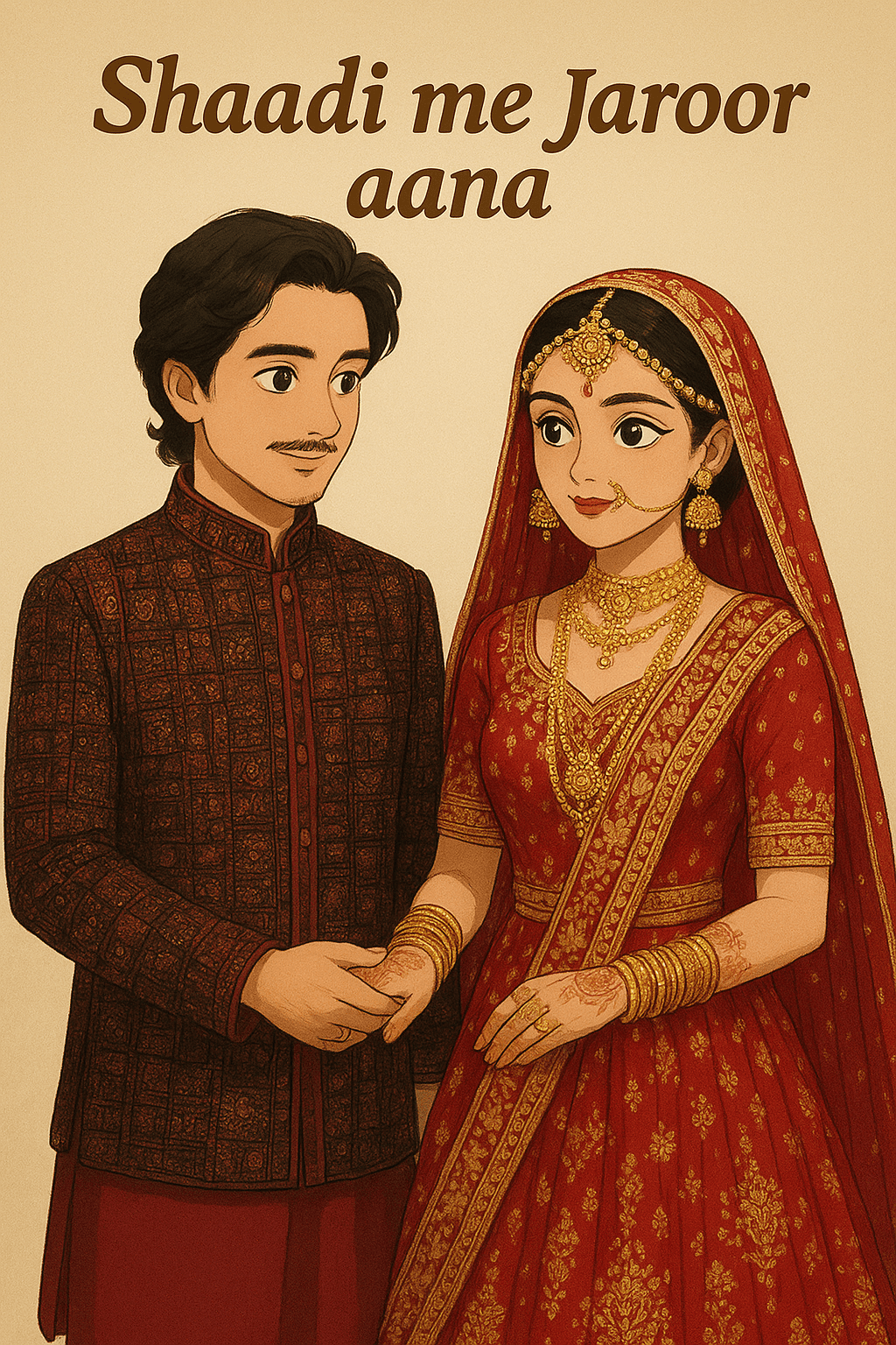 Floral stage wedding invitation sample